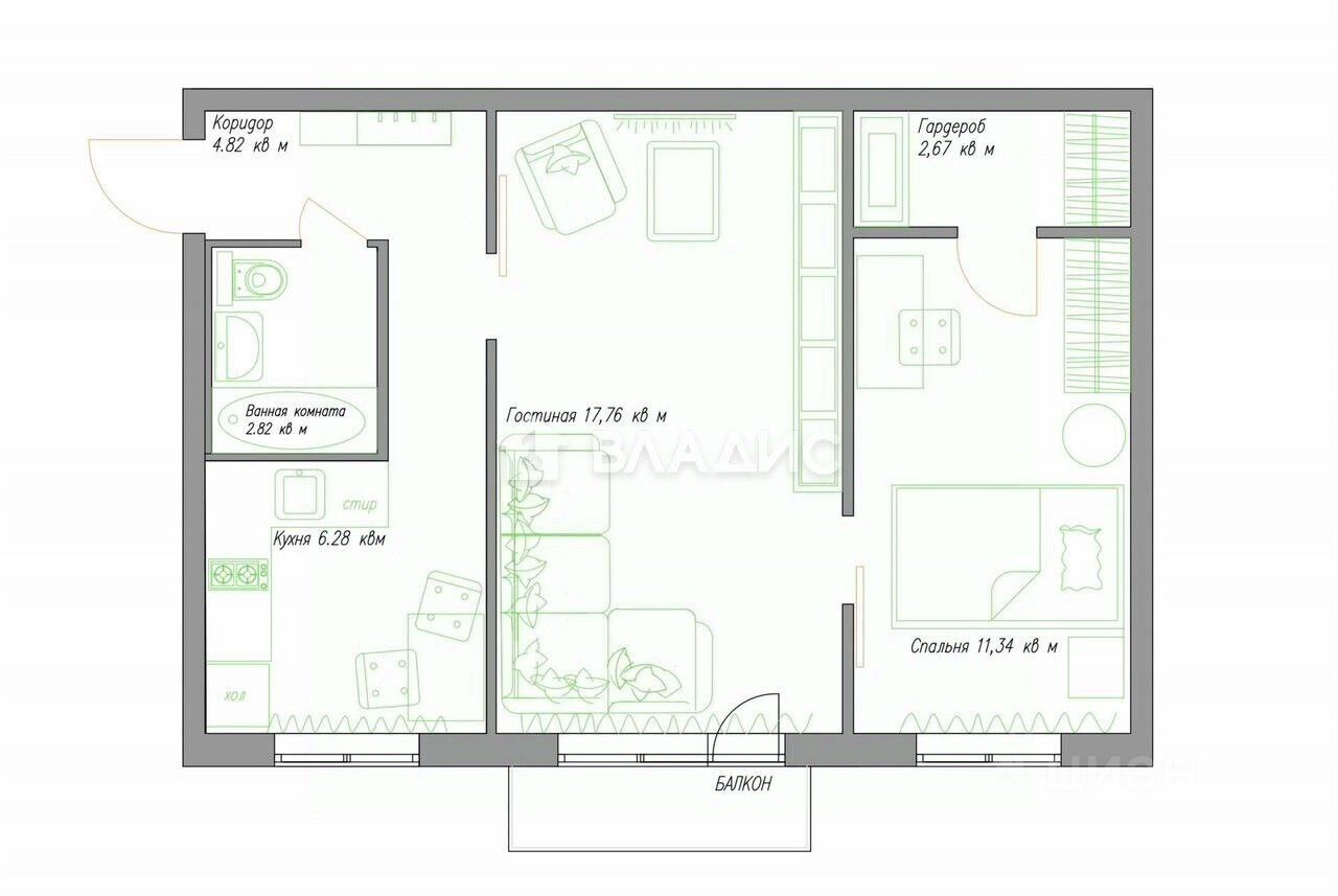 Продажа 2-комн квартиры на вторичном рынке проспект Мечникова, 7