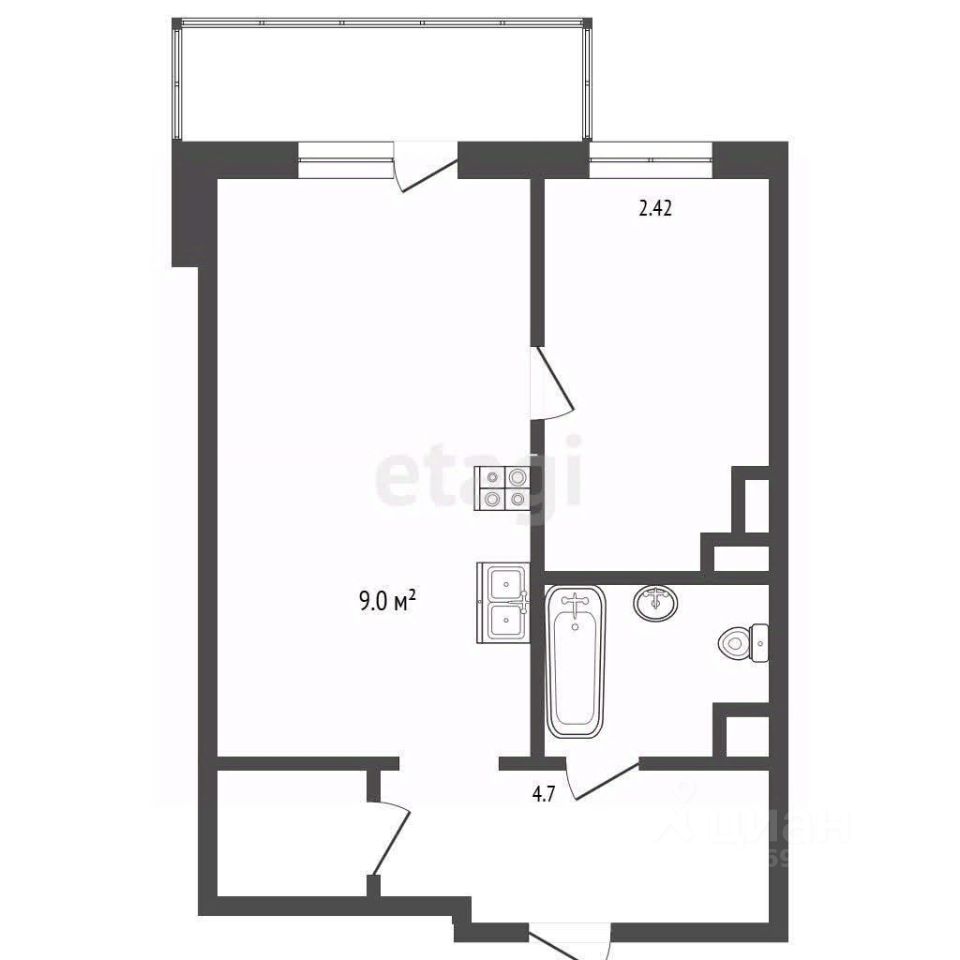 Продажа 1-комн квартиры на вторичном рынке с. Ромашково, проезд Рублевский, 40к5