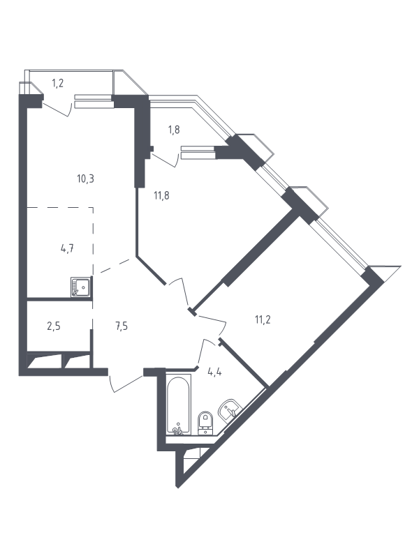 Продажа 2-комн квартиры в новостройке Раздоры д., Мякининское ш.,  к. 21
