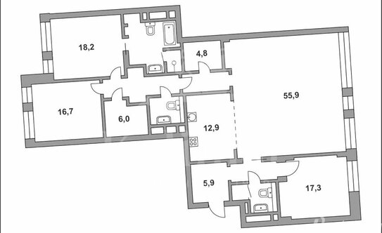 Продажа 4-комн квартиры на вторичном рынке Пироговская М. ул,  д. 8