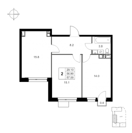 Продажа 2-комн квартиры в новостройке Марусино пгт., Заречная ул., к. 1.1 Продажа 2-комн квартиры в новостройке Марусино пгт., Заречная ул., к. 1.1