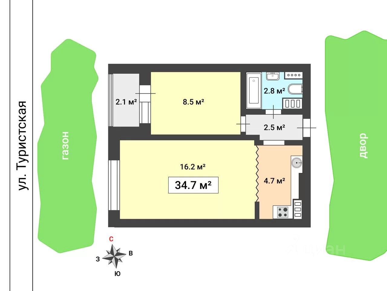 Продажа 1-комн квартиры на вторичном рынке Туристская улица, 23к1