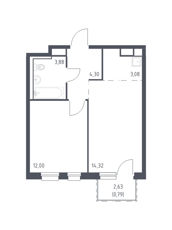 Продажа 1-комн квартиры в новостройке Мурино п., Ручьёвский пр-кт,  к. 1.3