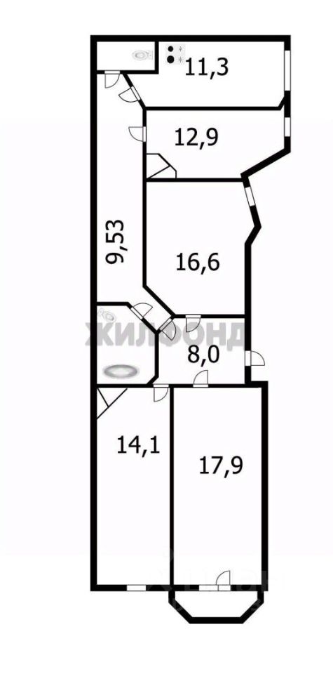 Продажа комнаты улица Красного Курсанта,  д. 9б
