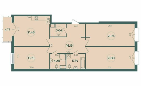 Продажа 3-комн квартиры в новостройке Курская улица,  д. 12