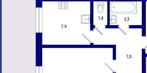 2-комн квартира улица Бабушкина, 52