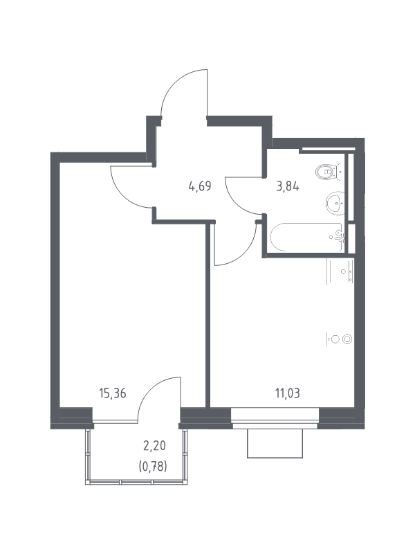 Продажа 1-комн квартиры в новостройке Богданиха д., Красная Слобода ул.,  к. 10.2