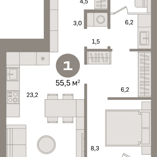 1-комн квартира Санкт-Петербург г., Головнина б-р,  к. 3-2