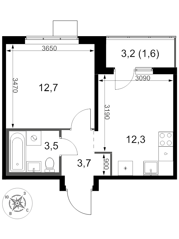 Продажа 1-комн квартиры в новостройке Видное г., Старо-Нагорная ул.,  к. 11
