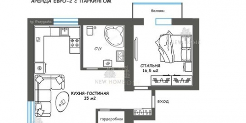1-комн квартира Васильевская ул,  д. 4