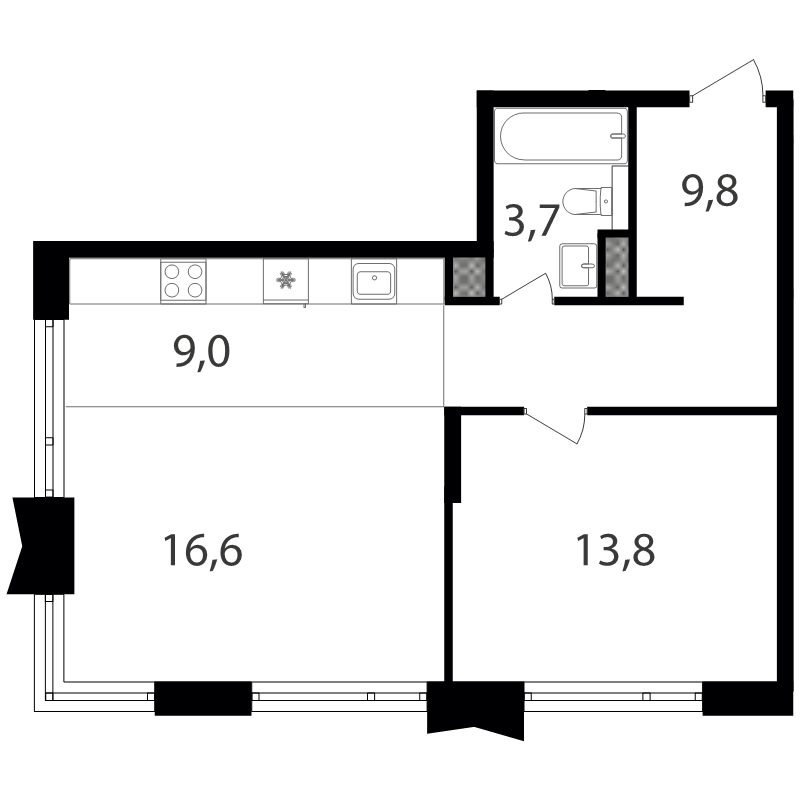 Продажа 1-комн квартиры в новостройке Москва г., Старый Петровско-Разумовский проезд,  к. 1