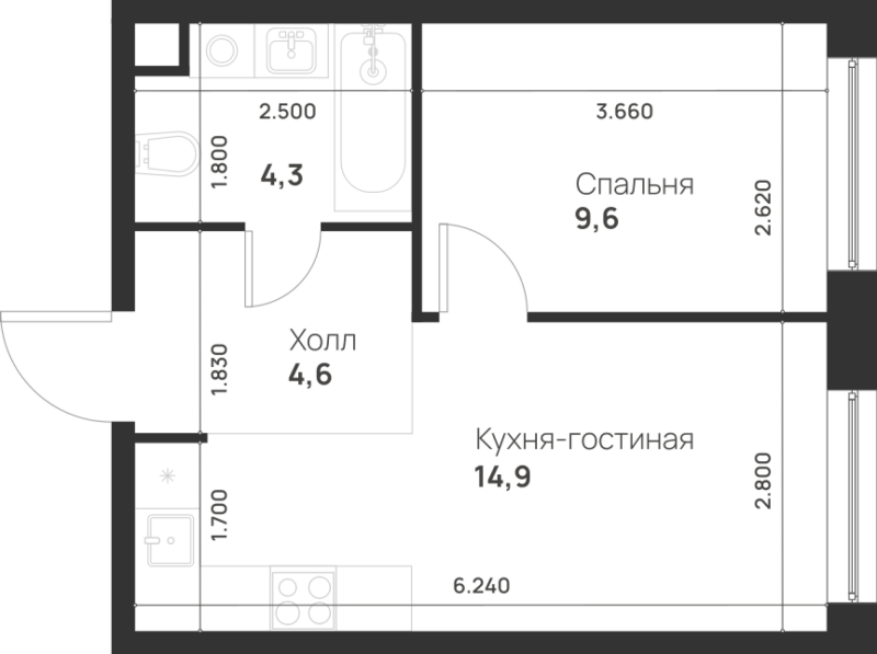 Продажа 1-комн квартиры в новостройке Газопровод п., Разведчика Дейча ул.,  к. Essence