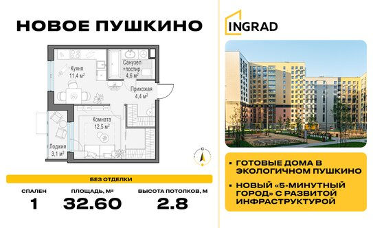Продажа 1-комн квартиры на вторичном рынке Пушкино г, Александра Меня ул