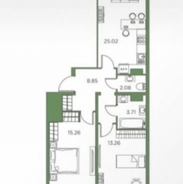 Продажа 2-комн квартиры на вторичном рынке Московский пр-кт,  д. 71,  к. 3