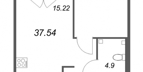 1-комн квартира Зеленогорск г., Кривоносовская ул.,  к. Б4