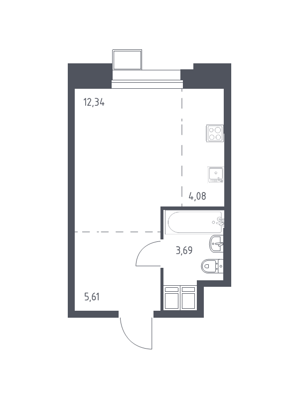 Продажа студии Дудкино д., Цветочная ул.,  к. 2.2