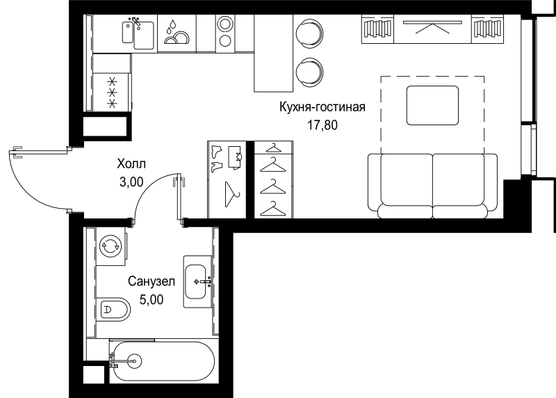 Продажа студии Москва г., Вишнёвая ул.,  к. 3