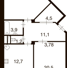 Продажа 2-комн квартиры в новостройке улица Семёна Гордого,  д. 1