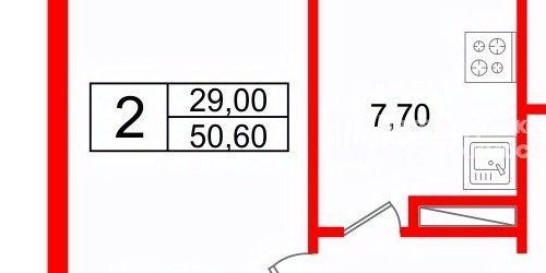 2-комн квартира проспект Кузнецова, 17