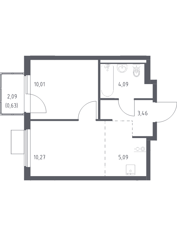Продажа 1-комн квартиры в новостройке Коробово д., 10 км до МКАД,  к. 8.1