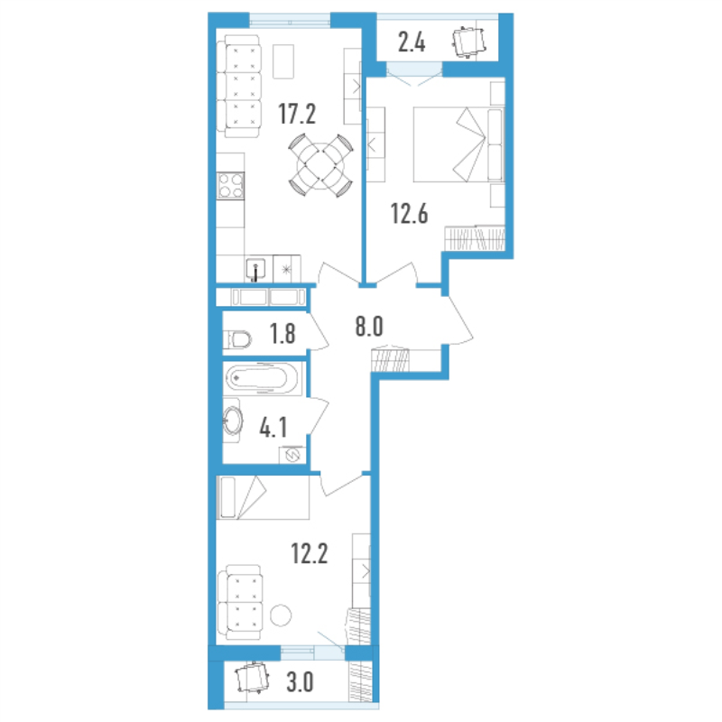 Продажа 2-комн квартиры в новостройке Шушары п., Школьная ул.,  к. 4