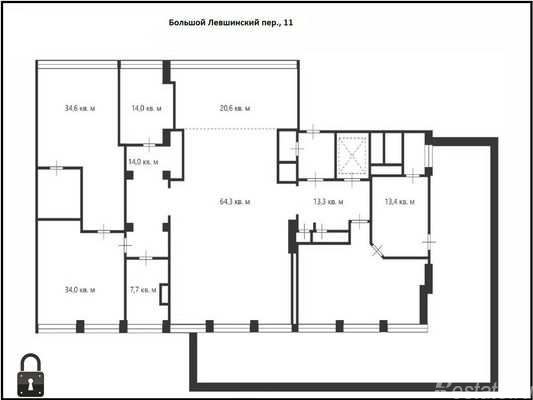 Продажа 5-комн квартиры на вторичном рынке Большой Лёвшинский пер,  д. 11