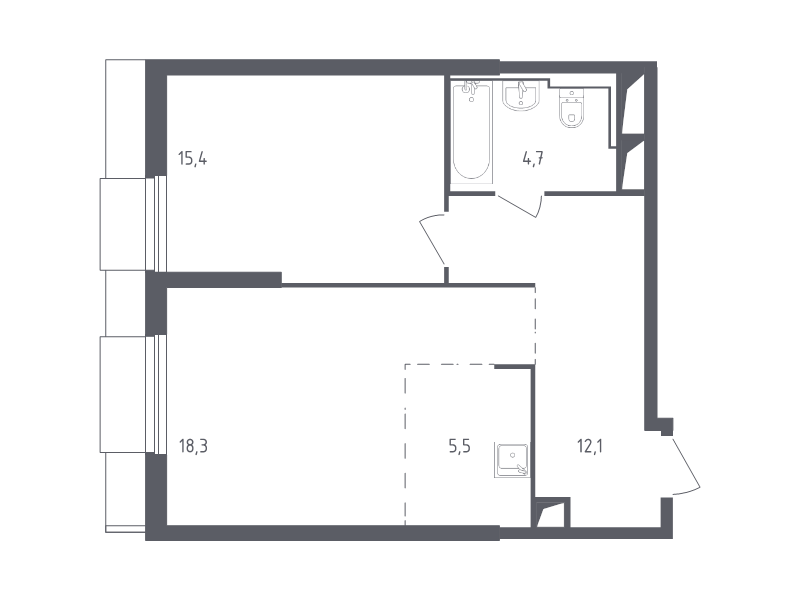 Продажа 1-комн квартиры в новостройке Раздоры д., Мякининское ш.,  к. 19