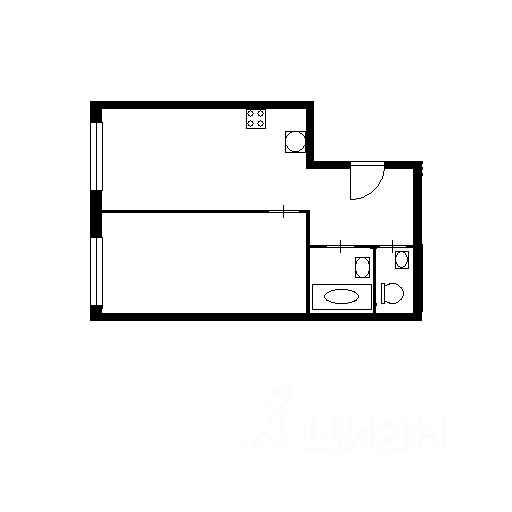 Продажа 1-комн квартиры на вторичном рынке улица Поляны, 5Ак5