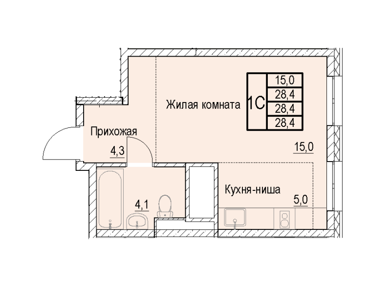 Продажа студии Мытищи г., Академика Каргина ул.,  к. 5