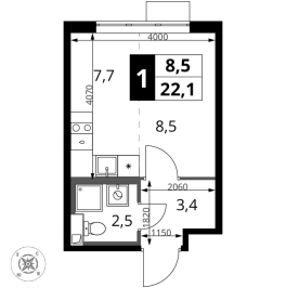 Продажа студии Химки г., Комсомольская ул., к. 4 Продажа студии Химки г., Комсомольская ул., к. 4