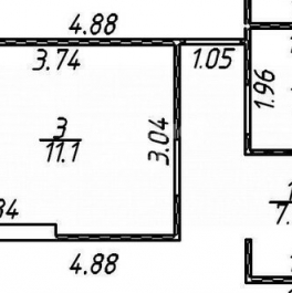 Продажа 3-комн квартиры на вторичном рынке Кронштадтский б-р,  д. 9 к5