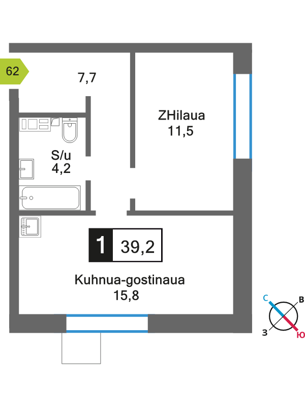 Продажа 1-комн квартиры в новостройке Светлые Горы п., Пятницкое ш.,  к. 6