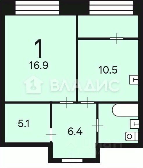 Продажа 1-комн квартиры на вторичном рынке Клинская улица, 2А