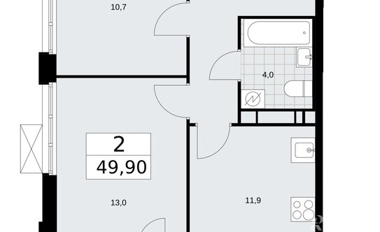 Продажа 2-комн квартиры на вторичном рынке ул Эдварда Грига,  д. 7