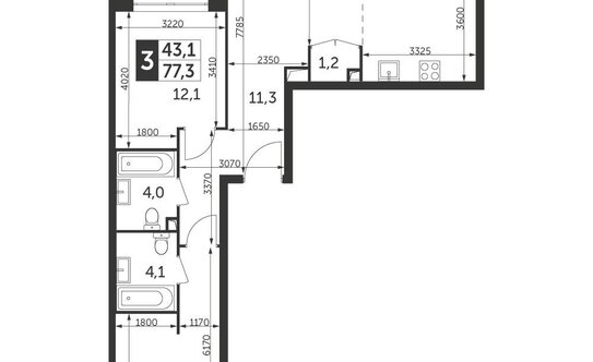 Продажа 3-комн квартиры на вторичном рынке улица Вильгельма Пика,  д. 1