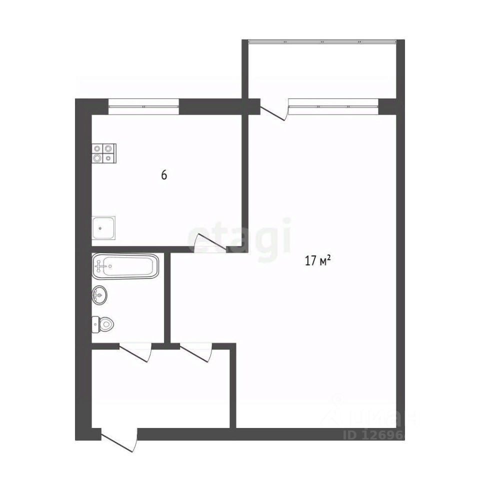 Продажа 1-комн квартиры на вторичном рынке Байкальская улица, 51К1