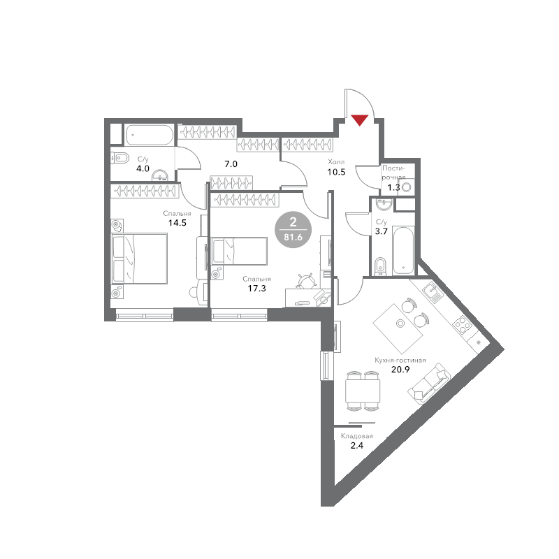 Продажа 2-комн квартиры в новостройке Москва г., Летниковская ул.,  к. 2