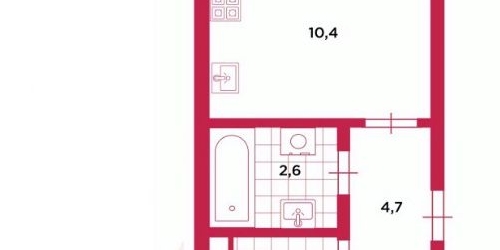 1-комн квартира улица Маршала Новикова, 2К1