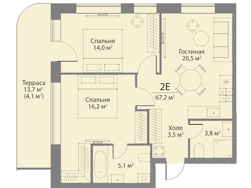 Продажа 2-комн квартиры в новостройке Москва г., Лобачевского ул.,  к. 2