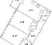 Продать Квартиры в новостройке Стрельна п., Будённого пр-кт   5.5