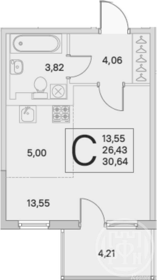 Продажа студии Сертолово г., Сертолово-2,  д. 7,  к. 2