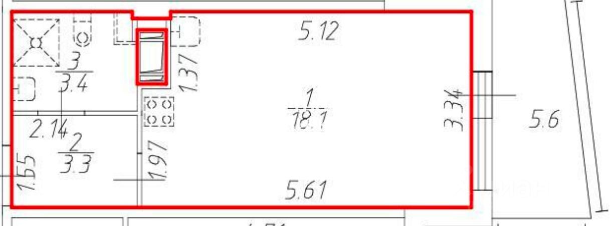 Продажа студии проспект Авиаконструкторов,  д. 69