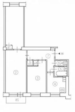 Продажа 3-комн квартиры на вторичном рынке ул. Крымский Вал,  д. 6