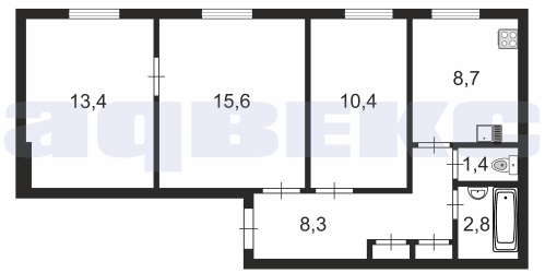 3-комн квартира Зоологический пер., 1