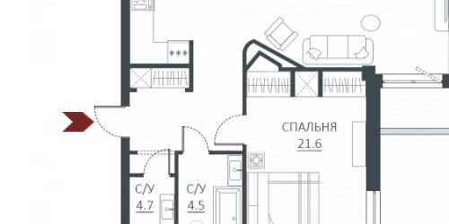 5-комн квартира Морской проспект, 15