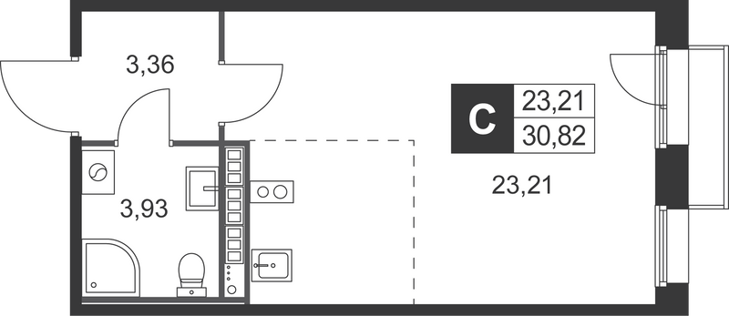 Продажа студии Малое Верево д., Огородная ул.,  к. 7