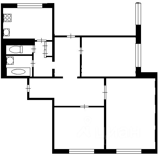 Продажа 4-комн квартиры на вторичном рынке Днепропетровская улица, 1