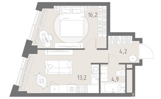Продажа 2-комн квартиры в новостройке Верейская улица,  д. 23