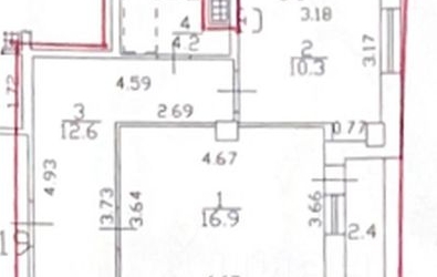 1-комн квартира Рыбацкий проспект, 17к1