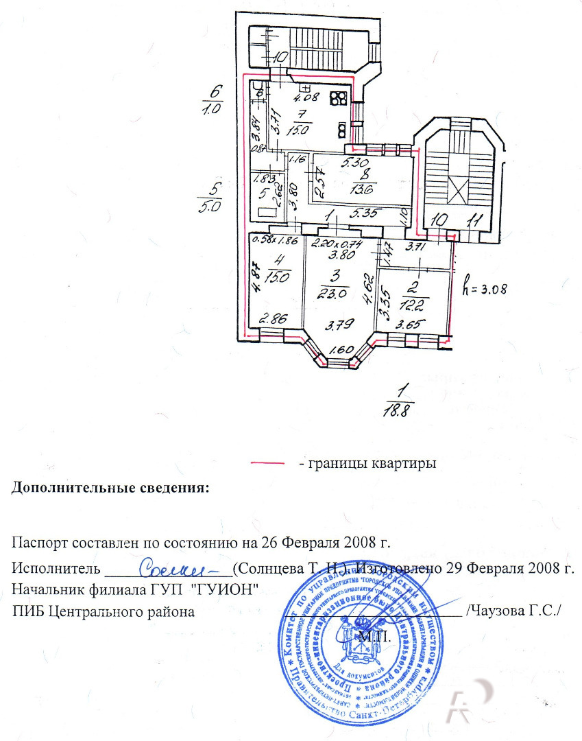 Продажа 4-комн квартиры на вторичном рынке Заячий пер ,  д. 6